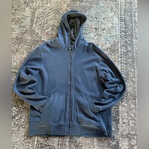 Men's Navy Blue Zip-Up Hoodie